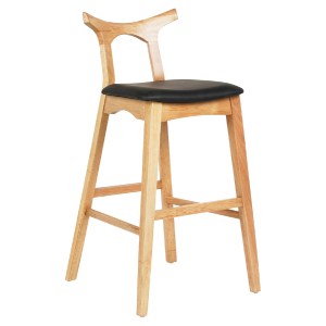 73455 ΣΚΑΜΠΟ ΜΠΑΡ USOPP HM9951.01 RUBBERWOOD ΣΕ ΟΑΚ-ΜΑΥΡΟ PU 43x41x100Υεκ.