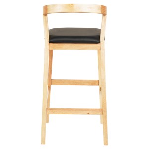 73456 ΣΚΑΜΠΟ ΜΠΑΡ NAMI HM9952.01 RUBBERWOOD ΣΕ ΟΑΚ-ΜΑΥΡΟ PU 47,5x59x102,5Υεκ.