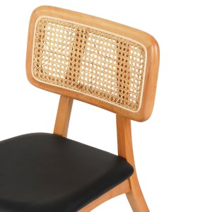 73457 KΑΡΕΚΛΑ ΤΡΑΠΕΖΑΡΙΑΣ LUFFY HM9953.01 ΞΥΛΟ ΟΞΙΑΣ ΦΥΣΙΚΟ-ΜΑΥΡΟ PU 47x60x80Υεκ.