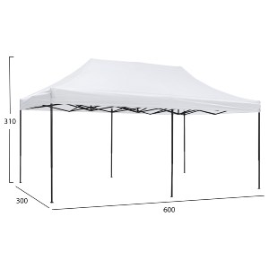 73514 ΚΙΟΣΚΙ/GAZEBO MATTHEW HM6312 ΠΤΥΣΣΟΜΕΝΟ-ΣΚΕΛΕΤΟΣ ΜΕΤΑΛ.ΜΑΥΡΟΣ-ΛΕΥΚΟ ΥΦΑΣΜΑ 3x6x3,10Yμ