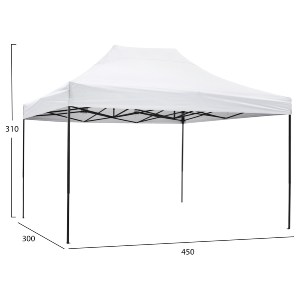 73515 ΚΙΟΣΚΙ/GAZEBO MATTHEW HM6311 ΠΤΥΣΣΟΜΕΝΟ-ΣΚΕΛΕΤΟΣ ΜΕΤΑΛ.ΜΑΥΡΟΣ-ΛΕΥΚΟ ΥΦΑΣΜΑ 3x4,5x3,10Yμ
