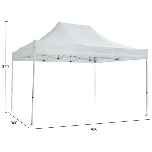 73518 GAZEBO ΕΠΑΓΓΕΛΜΑΤΙΚΟ ΒΑΡΕΩΣ ΤΥΠΟΥ CRESSEN HM6306 ΠΤΥΣΣΟΜΕΝΟ ΑΛΟΥΜΙΝΙΟΥ 3x4,5x3,4Y