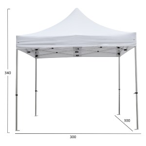 73519 GAZEBO ΕΠΑΓΓΕΛΜΑΤΙΚΟ ΒΑΡΕΩΣ ΤΥΠΟΥ CRESSEN HM6305 ΠΤΥΣΣΟΜΕΝΟ ΑΛΟΥΜΙΝΙΟΥ 3x3x3,4Y