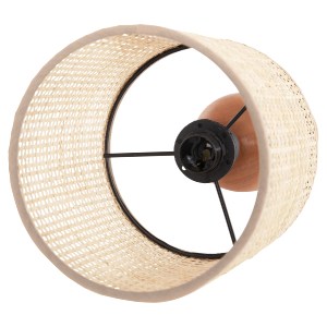 73532 ΕΠΙΤΡΑΠΕΖΙΟ ΦΩΤΙΣΤΙΚΟ LYKTUR HM4709 ΜΠΕΖ ΚΑΠΕΛΟ WICKER-ΞΥΛΙΝΗ ΒΑΣΗ Φ15,5x35,5Υεκ.