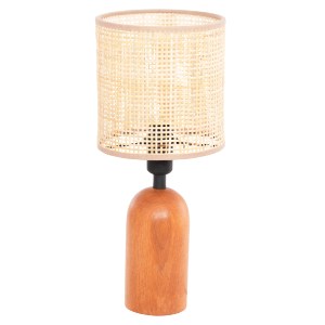 73532 ΕΠΙΤΡΑΠΕΖΙΟ ΦΩΤΙΣΤΙΚΟ LYKTUR HM4709 ΜΠΕΖ ΚΑΠΕΛΟ WICKER-ΞΥΛΙΝΗ ΒΑΣΗ Φ15,5x35,5Υεκ.