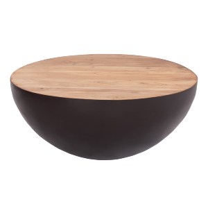 73540 ΔΙΑΚΟΣΜΗΤΙΚΟ ΤΡΑΠΕΖΙ ΣΑΛΟΝΙΟΥ BOWL Φ89,5X39Yεκ. RUSTY ΜΕ ΞΥΛΟ ΑΚΑΚΙΑΣ HM8717.22