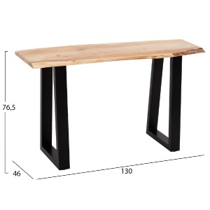 73543 ΚΟΝΣΟΛΑ SOFIA SLIM HM8503.21 ΜΑΣΙΦ ΞΥΛΟ ΑΚΑΚΙΑΣ ΦΥΣΙΚΟ ΑΝΟΙΧΤΟ 130x46x76,5Υεκ.