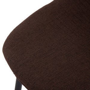 73559 ΣΚΑΜΠΟ ΜΠΑΡ VINCENT HM8579.23 ΚΑΦΕ ΥΦΑΣΜΑ-ΜΑΥΡΟΣ ΜΕΤΑΛΛΙΚΟΣ ΣΚΕΛΕΤΟΣ 47x46x104Υεκ.