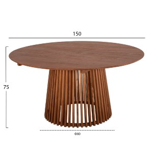 73580 ΣΕΤ ΤΡΑΠΕΖΑΡΙΑΣ 5ΤΜΧ FARLEY HM21076.02 ΣΤΡΟΓΓΥΛΟ ΤΡΑΠΕΖΙ Φ150εκ. & 4 ΚΑΡΕΚΛΕΣ