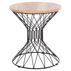 73594 ΒΟΗΘΗΤΙΚΟ ΤΡΑΠΕΖΙ ΣΑΛΟΝΙΟΥ KEON HM18038.03 MDF TOP ΣΕ ΣΟΝΑΜΑ-ΜΕΤΑΛΛΟ Φ45x50Υεκ.