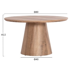 73598 ΤΡΑΠΕΖΙ ΣΑΛΟΝΙΟΥ KARAN HM18028 MDF ΣΕ ΦΥΣΙΚΟ ΧΡΩΜΑ ΞΥΛΟΥ Φ80x45,5Υεκ.
