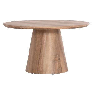 73598 ΤΡΑΠΕΖΙ ΣΑΛΟΝΙΟΥ KARAN HM18028 MDF ΣΕ ΦΥΣΙΚΟ ΧΡΩΜΑ ΞΥΛΟΥ Φ80x45,5Υεκ.