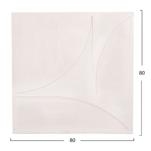 73607 ΠΙΝΑΚΑΣ ΤΕΤΡΑΓΩΝΟΣ ΣΕΙΡΑ SANTORINI HM4507 MDF ΣΕ ΥΠΟΛΕΥΚΟ ΧΡΩΜΑ 80x4(πάχος)x80Υεκ.