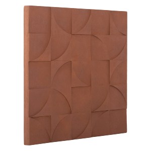 73618 ΠΙΝΑΚΑΣ ΤΕΤΡΑΓΩΝΟΣ ΣΕΙΡΑ SANTORINI HM4524 MDF ΣΕ ΚΑΦΕ ΧΡΩΜΑ 80x5(πάχος)x80Υεκ.