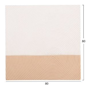 73620 ΠΙΝΑΚΑΣ ΤΕΤΡΑΓΩΝΟΣ ΣΕΙΡΑ SANTORINI HM4519 MDF ΣΕ ΥΠΟΛΕΥΚΟ-ΚΑΦΕ ΧΡΩΜΑ 80x4(πάχος)x80Υεκ.