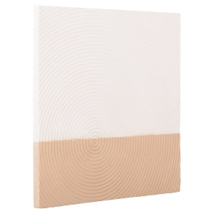 73620 ΠΙΝΑΚΑΣ ΤΕΤΡΑΓΩΝΟΣ ΣΕΙΡΑ SANTORINI HM4519 MDF ΣΕ ΥΠΟΛΕΥΚΟ-ΚΑΦΕ ΧΡΩΜΑ 80x4(πάχος)x80Υεκ.