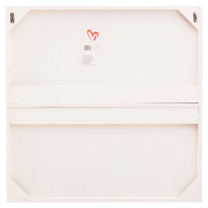 73622 ΠΙΝΑΚΑΣ ΤΕΤΡΑΓΩΝΟΣ ΣΕΙΡΑ SANTORINI HM4516 MDF ΣΕ ΥΠΟΛΕΥΚΟ ΧΡΩΜΑ 80x4,5(πάχος)x80Υεκ.