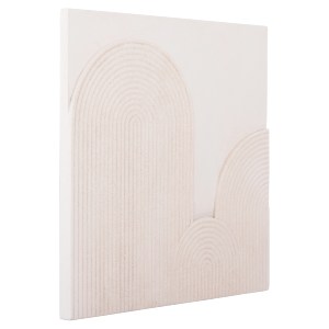 73623 ΠΙΝΑΚΑΣ ΤΕΤΡΑΓΩΝΟΣ ΣΕΙΡΑ SANTORINI HM4517 MDF ΣΕ ΥΠΟΛΕΥΚΟ ΧΡΩΜΑ 80x4,5(πάχος)x80Υεκ.