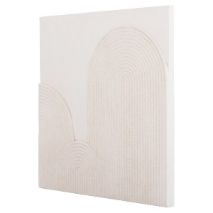 73623 ΠΙΝΑΚΑΣ ΤΕΤΡΑΓΩΝΟΣ ΣΕΙΡΑ SANTORINI HM4517 MDF ΣΕ ΥΠΟΛΕΥΚΟ ΧΡΩΜΑ 80x4,5(πάχος)x80Υεκ.
