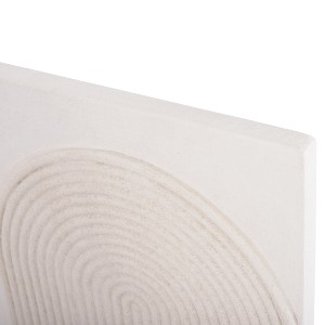 73623 ΠΙΝΑΚΑΣ ΤΕΤΡΑΓΩΝΟΣ ΣΕΙΡΑ SANTORINI HM4517 MDF ΣΕ ΥΠΟΛΕΥΚΟ ΧΡΩΜΑ 80x4,5(πάχος)x80Υεκ.