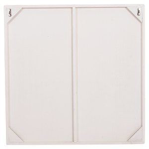 73623 ΠΙΝΑΚΑΣ ΤΕΤΡΑΓΩΝΟΣ ΣΕΙΡΑ SANTORINI HM4517 MDF ΣΕ ΥΠΟΛΕΥΚΟ ΧΡΩΜΑ 80x4,5(πάχος)x80Υεκ.