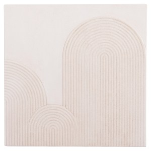 73623 ΠΙΝΑΚΑΣ ΤΕΤΡΑΓΩΝΟΣ ΣΕΙΡΑ SANTORINI HM4517 MDF ΣΕ ΥΠΟΛΕΥΚΟ ΧΡΩΜΑ 80x4,5(πάχος)x80Υεκ.