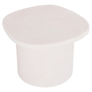 73625 ΤΡΑΠΕΖΙ ΣΑΛΟΝΙΟΥ ΟΒΑΛ ΣΕΙΡΑ SANTORINI HM18054 MDF ΣΕ ΥΠΟΛΕΥΚΟ ΧΡΩΜΑ 54x54,5x40Υεκ