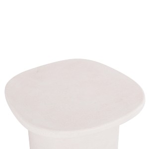 73625 ΤΡΑΠΕΖΙ ΣΑΛΟΝΙΟΥ ΟΒΑΛ ΣΕΙΡΑ SANTORINI HM18054 MDF ΣΕ ΥΠΟΛΕΥΚΟ ΧΡΩΜΑ 54x54,5x40Υεκ