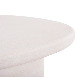 73625 ΤΡΑΠΕΖΙ ΣΑΛΟΝΙΟΥ ΟΒΑΛ ΣΕΙΡΑ SANTORINI HM18054 MDF ΣΕ ΥΠΟΛΕΥΚΟ ΧΡΩΜΑ 54x54,5x40Υεκ
