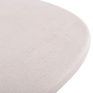 73625 ΤΡΑΠΕΖΙ ΣΑΛΟΝΙΟΥ ΟΒΑΛ ΣΕΙΡΑ SANTORINI HM18054 MDF ΣΕ ΥΠΟΛΕΥΚΟ ΧΡΩΜΑ 54x54,5x40Υεκ