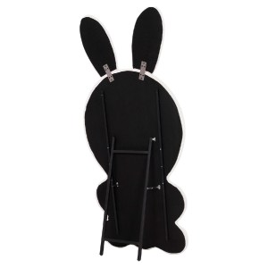 73626 ΠΑΙΔΙΚΟΣ ΚΑΘΡΕΦΤΗΣ ΔΑΠΕΔΟΥ BUNNY HM4489.01 MDF ΡΟΖ & ΛΕΥΚΟ-ΜΑΥΡΟ STAND 80x162Υεκ.