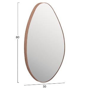 73627 ΚΑΘΡΕΠΤΗΣ ΤΟΙΧΟΥ DROP HM4488.03 ΜΕ ΠΛΑΙΣΙΟ MDF ΣΕ ΦΥΣΙΚΟ ΧΡΩΜΑ ΞΥΛΟΥ 50x80Υεκ.