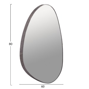 73630 ΚΑΘΡΕΠΤΗΣ ΤΟΙΧΟΥ IRREGU HM4487.02 ΜΕ ΠΛΑΙΣΙΟ MDF ΣΕ GREY MARBLE ΧΡΩΜΑ 60x80Υεκ.