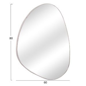 73632 ΚΑΘΡΕΠΤΗΣ ΤΟΙΧΟΥ IRREGU HM4487.05 ΜΕ ΠΛΑΙΣΙΟ MDF ΣΕ WHITE MARBLE ΧΡΩΜΑ 60x80Υεκ.