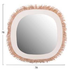 73653 ΚΑΘΡΕΠΤΗΣ ΤΟΙΧΟΥ ΣΕΙΡΑ SANTORINI HM4527 MDF ΥΠΟΛΕΥΚΟ-ΔΙΑΚΟΣΜΗΣΗ ΣΕ ΜΠΕΖ 78x1,8x78Υεκ.