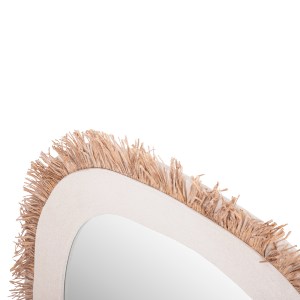 73653 ΚΑΘΡΕΠΤΗΣ ΤΟΙΧΟΥ ΣΕΙΡΑ SANTORINI HM4527 MDF ΥΠΟΛΕΥΚΟ-ΔΙΑΚΟΣΜΗΣΗ ΣΕ ΜΠΕΖ 78x1,8x78Υεκ.