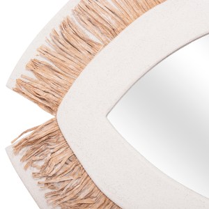 73655 ΚΑΘΡΕΠΤΗΣ ΤΟΙΧΟΥ ΣΕΙΡΑ SANTORINI HM4529 MDF ΥΠΟΛΕΥΚΟ-ΔΙΑΚΟΣΜΗΣΗ ΣΕ ΜΠΕΖ 81x1,8x54Υεκ.