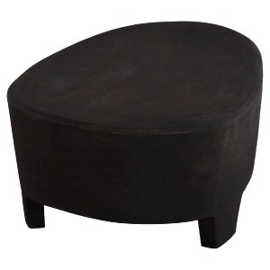 73665 ΤΡΑΠΕΖΙ ΣΑΛΟΝΙΟΥ ΟΒΑΛ ΣΕΙΡΑ SANTORINI HM18066 MDF ΣΕ ΜΑΥΡΟ ΧΡΩΜΑ 100x60x33Υεκ.