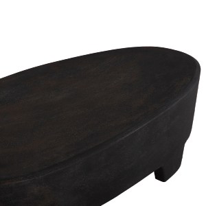 73665 ΤΡΑΠΕΖΙ ΣΑΛΟΝΙΟΥ ΟΒΑΛ ΣΕΙΡΑ SANTORINI HM18066 MDF ΣΕ ΜΑΥΡΟ ΧΡΩΜΑ 100x60x33Υεκ.