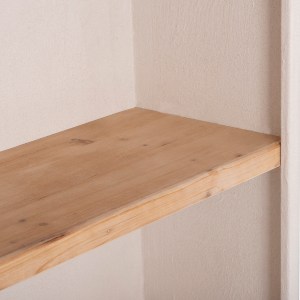 73667 ΡΑΦΙΕΡΑ ΣΕΙΡΑ SANTORINI HM18044 MDF ΥΠΟΛΕΥΚΟ-ΡΑΦΙΑ ΞΥΛΟ ΕΛΑΤΟΥ ΦΥΣΙΚΟ 80x38x188,5Υεκ.