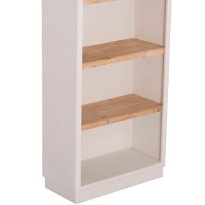 73667 ΡΑΦΙΕΡΑ ΣΕΙΡΑ SANTORINI HM18044 MDF ΥΠΟΛΕΥΚΟ-ΡΑΦΙΑ ΞΥΛΟ ΕΛΑΤΟΥ ΦΥΣΙΚΟ 80x38x188,5Υεκ.