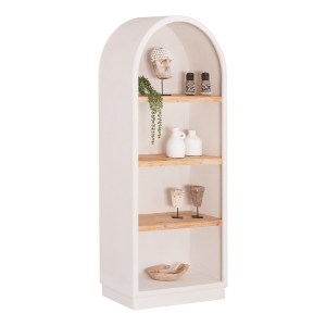 73667 ΡΑΦΙΕΡΑ ΣΕΙΡΑ SANTORINI HM18044 MDF ΥΠΟΛΕΥΚΟ-ΡΑΦΙΑ ΞΥΛΟ ΕΛΑΤΟΥ ΦΥΣΙΚΟ 80x38x188,5Υεκ.