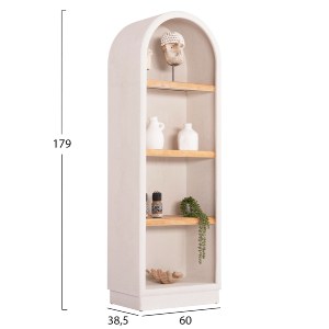 73668 ΡΑΦΙΕΡΑ ΣΕΙΡΑ SANTORINI HM18045 MDF ΥΠΟΛΕΥΚΟ-ΡΑΦΙΑ ΞΥΛΟ ΕΛΑΤΟΥ ΦΥΣΙΚΟ 60x38,5x179Υεκ.