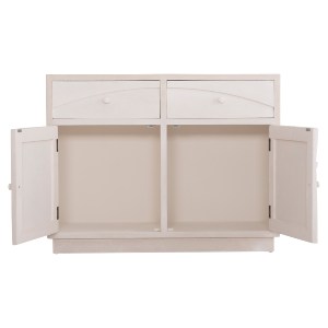 73669 ΜΠΟΥΦΕΣ ΣΕΙΡΑ SANTORINI HM18046 MDF ΣΕ ΥΠΟΛΕΥΚΟ ΧΡΩΜΑ-2 ΣΥΡΤΑΡΙΑ & 2 ΠΟΡΤΕΣ 107x38x82,5Υεκ.