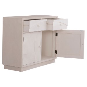 73669 ΜΠΟΥΦΕΣ ΣΕΙΡΑ SANTORINI HM18046 MDF ΣΕ ΥΠΟΛΕΥΚΟ ΧΡΩΜΑ-2 ΣΥΡΤΑΡΙΑ & 2 ΠΟΡΤΕΣ 107x38x82,5Υεκ.