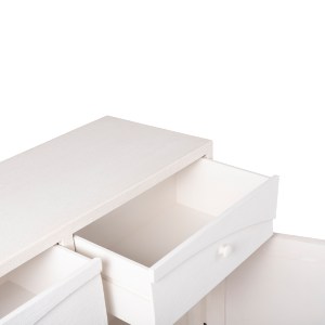 73669 ΜΠΟΥΦΕΣ ΣΕΙΡΑ SANTORINI HM18046 MDF ΣΕ ΥΠΟΛΕΥΚΟ ΧΡΩΜΑ-2 ΣΥΡΤΑΡΙΑ & 2 ΠΟΡΤΕΣ 107x38x82,5Υεκ.