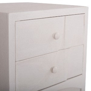 73670 ΚΟΜΟΔΙΝΟ ΣΕΙΡΑ SANTORINI HM18047 MDF ΣΕ ΥΠΟΛΕΥΚΟ ΧΡΩΜΑ-3 ΣΥΡΤΑΡIA 48x38x55,5Υεκ.