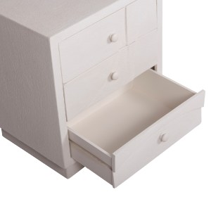 73670 ΚΟΜΟΔΙΝΟ ΣΕΙΡΑ SANTORINI HM18047 MDF ΣΕ ΥΠΟΛΕΥΚΟ ΧΡΩΜΑ-3 ΣΥΡΤΑΡIA 48x38x55,5Υεκ.