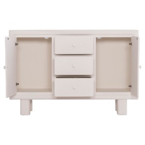 73671 ΜΠΟΥΦΕΣ ΣΕΙΡΑ SANTORINI HM18048 MDF ΣΕ ΥΠΟΛΕΥΚΟ ΧΡΩΜΑ-3 ΣΥΡΤΑΡΙΑ & 2 ΠΟΡΤΕΣ 120x38x80Υεκ.