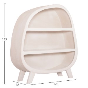 73673 ΡΑΦΙΕΡΑ ΣΕΙΡΑ SANTORINI HM18060.01 MDF ΣΕ ΥΠΟΛΕΥΚΟ ΧΡΩΜΑ 120x38x133Υεκ.